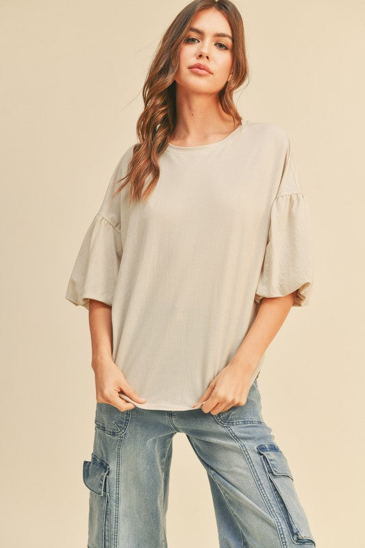 Stone Bubble Sleeve Tee