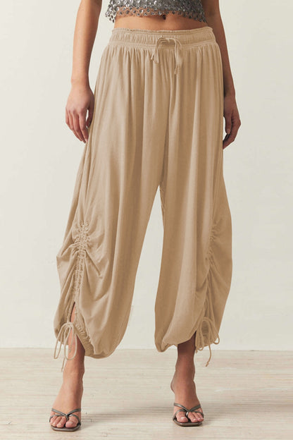 Drawstring Ruched Pants