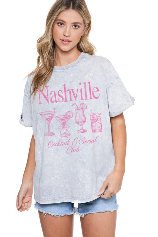 Gray Nashville Graphic Tee